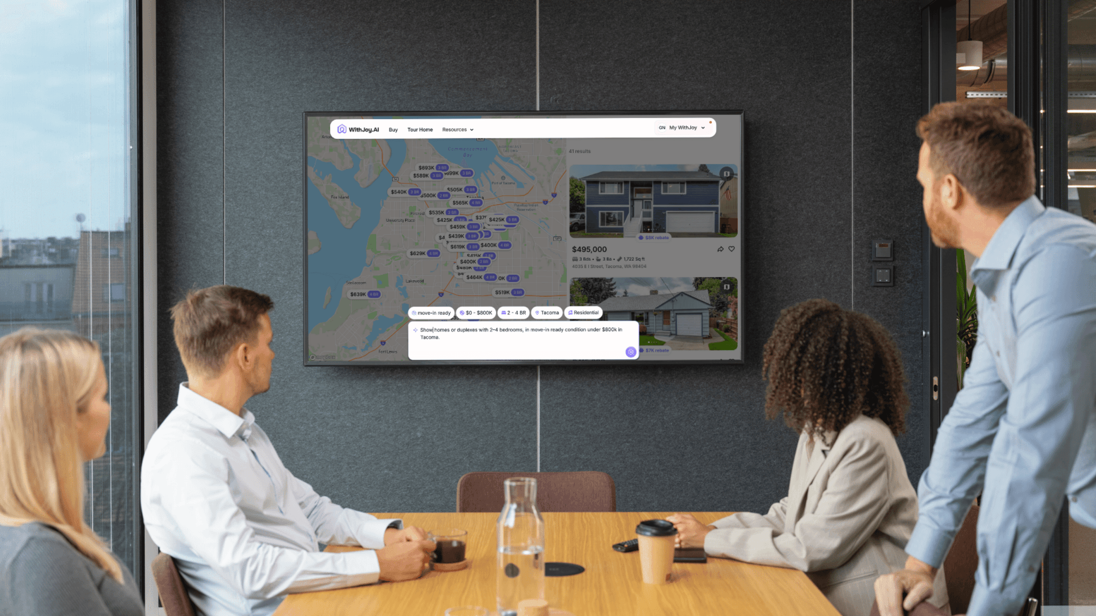 Advanced property search for homebuyers at Withjoy.AI