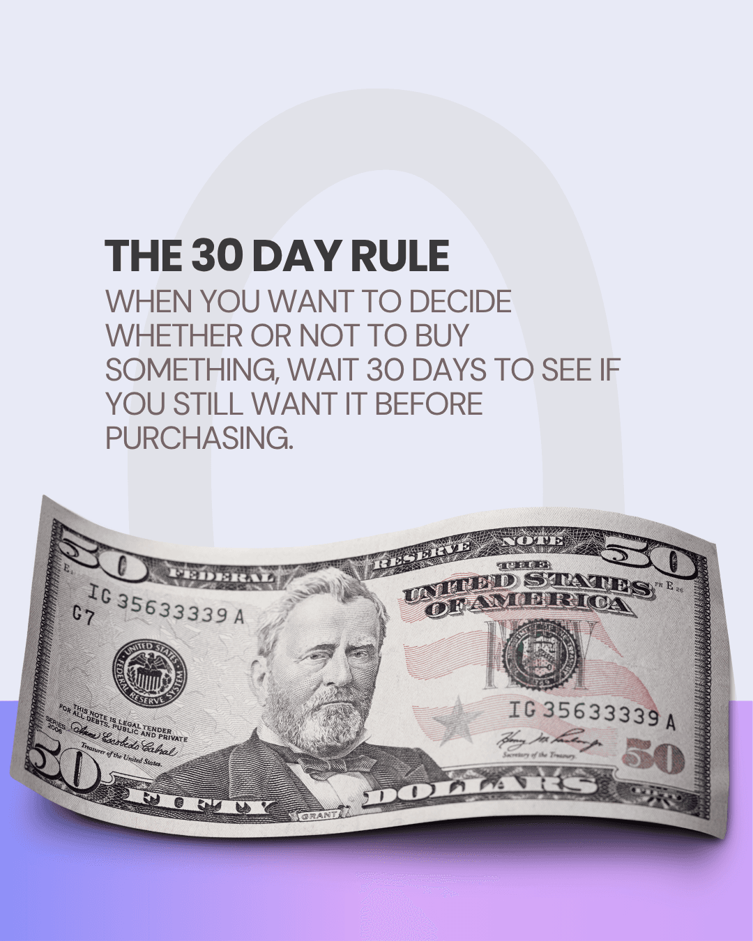 30 Day Rule To Save for downpayment