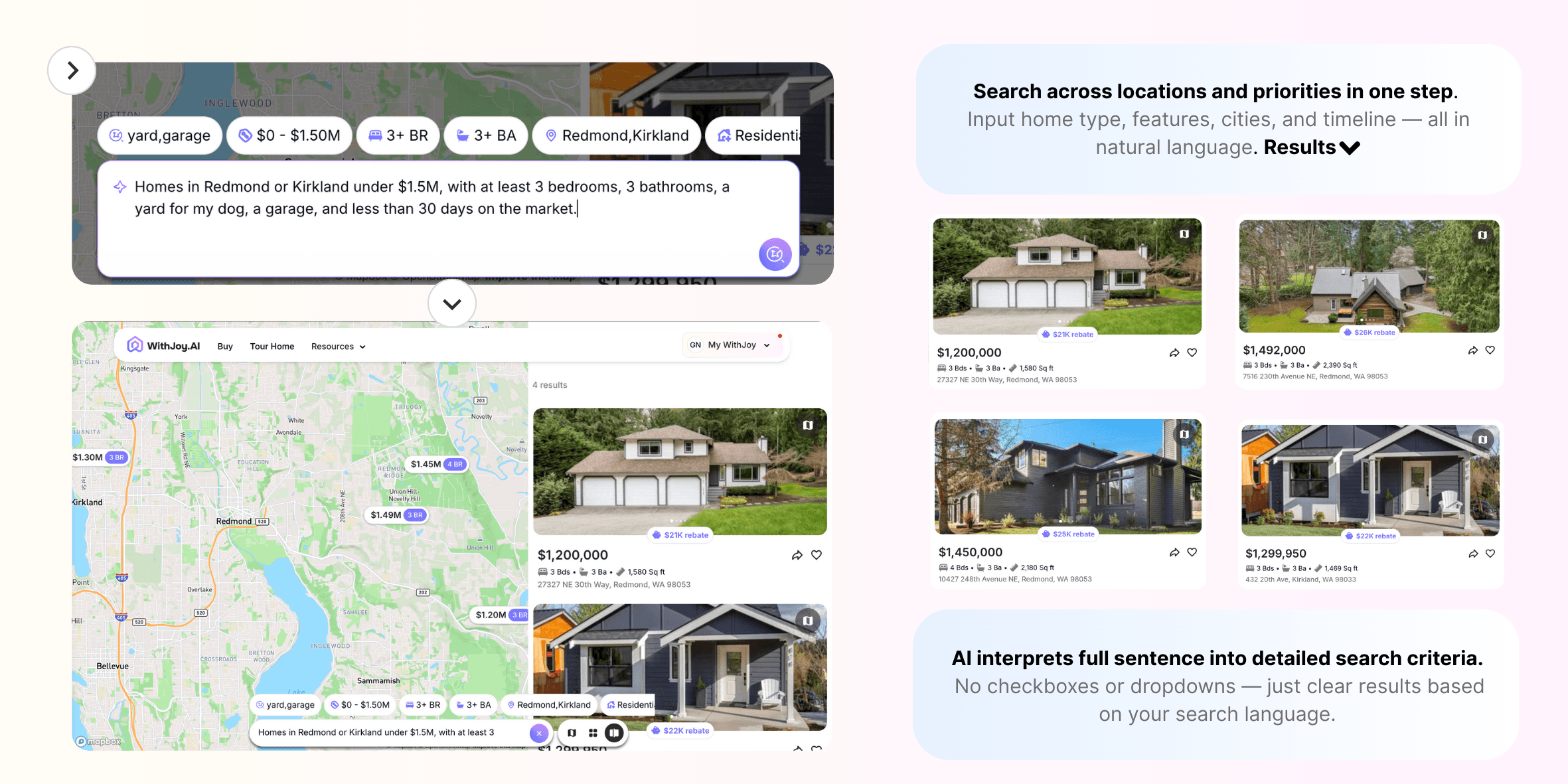 Withjoy's AI Home Search