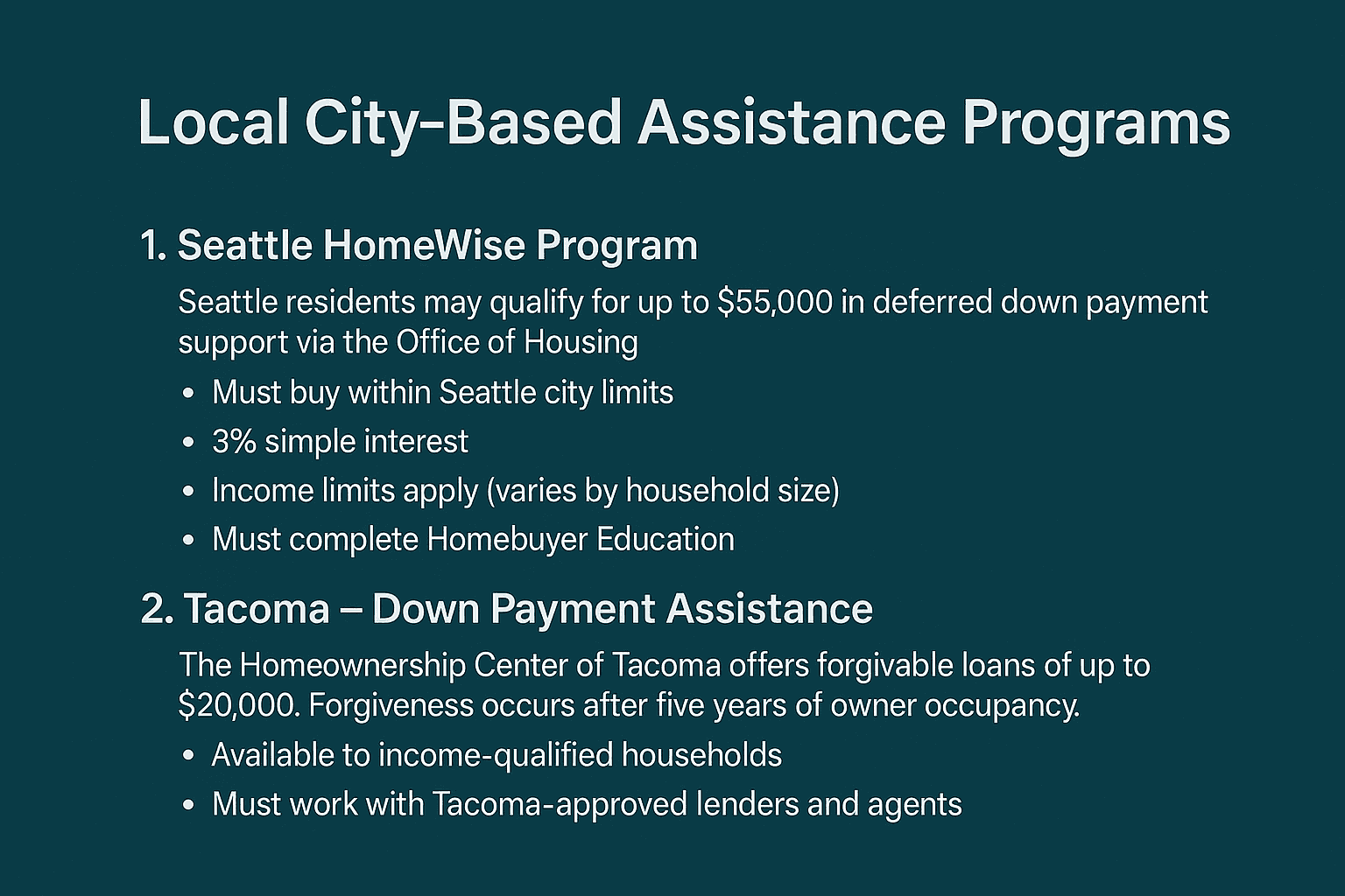 Local City-Based Assistance Programs